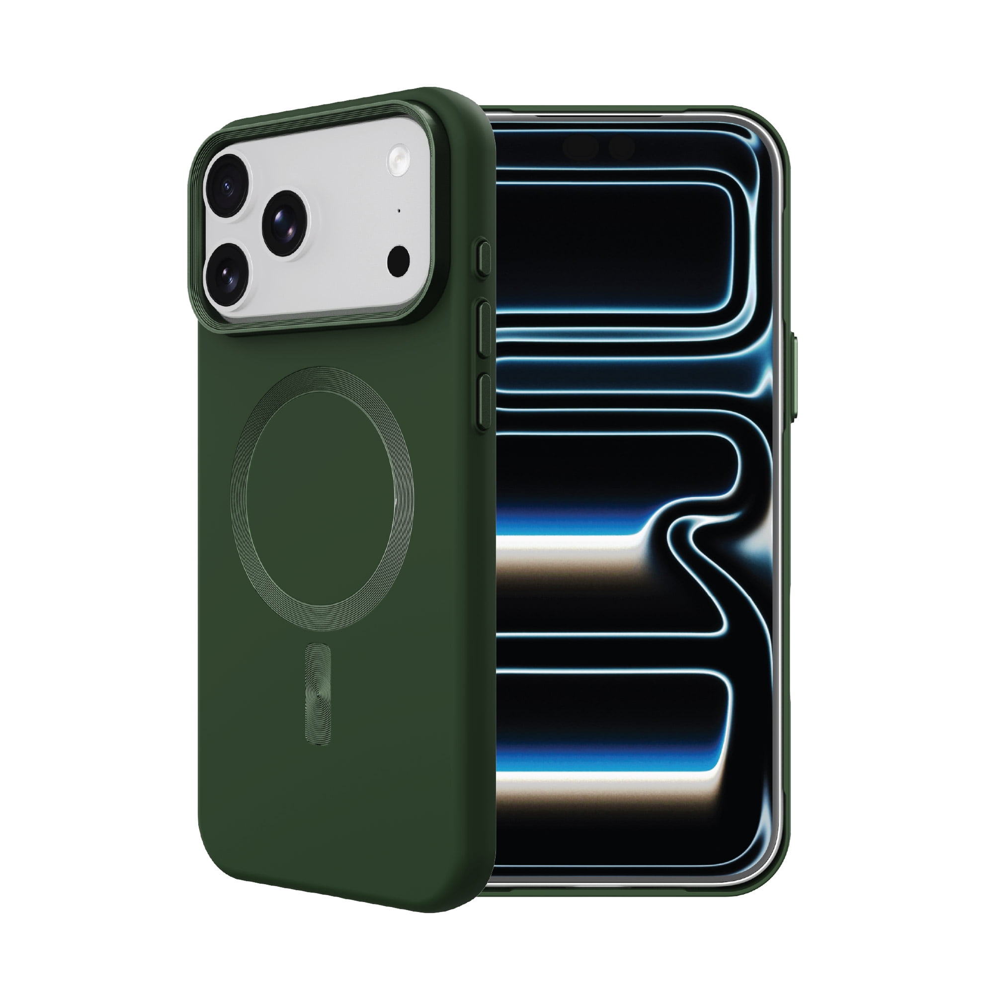 onn Soft Touch Phone Case for iPhone 18 Pro Max / 17 Pro Max, MagSafe Compatible - Forest Green