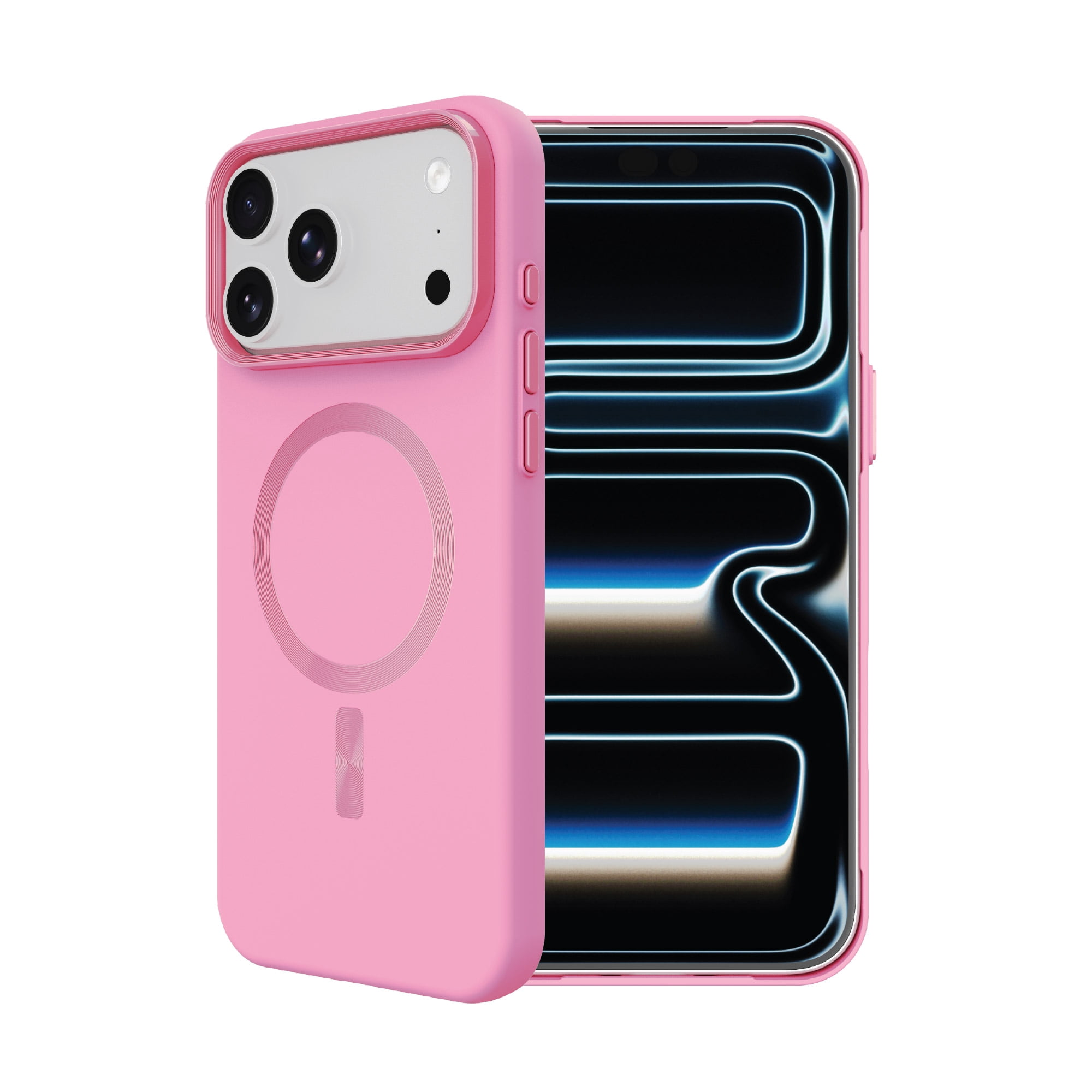 onn Soft Touch Phone Case for iPhone 18 Pro Max / 17 Pro Max, MagSafe Compatible - Pink