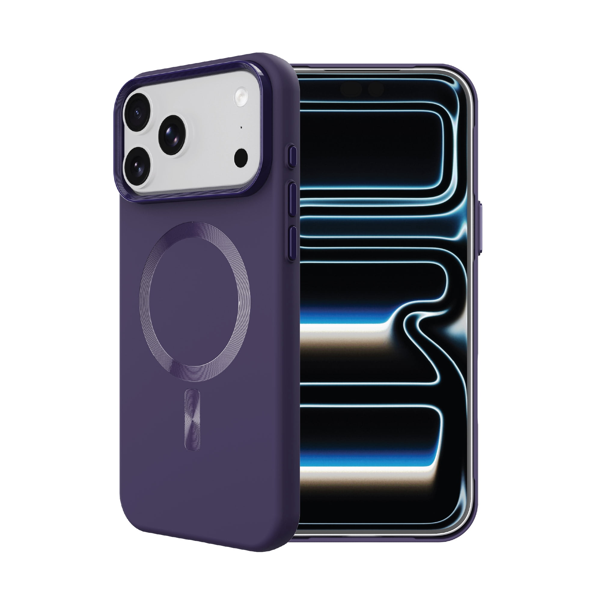 onn Soft Touch Phone Case for iPhone 18 Pro Max / 17 Pro Max, MagSafe Compatible - Purple