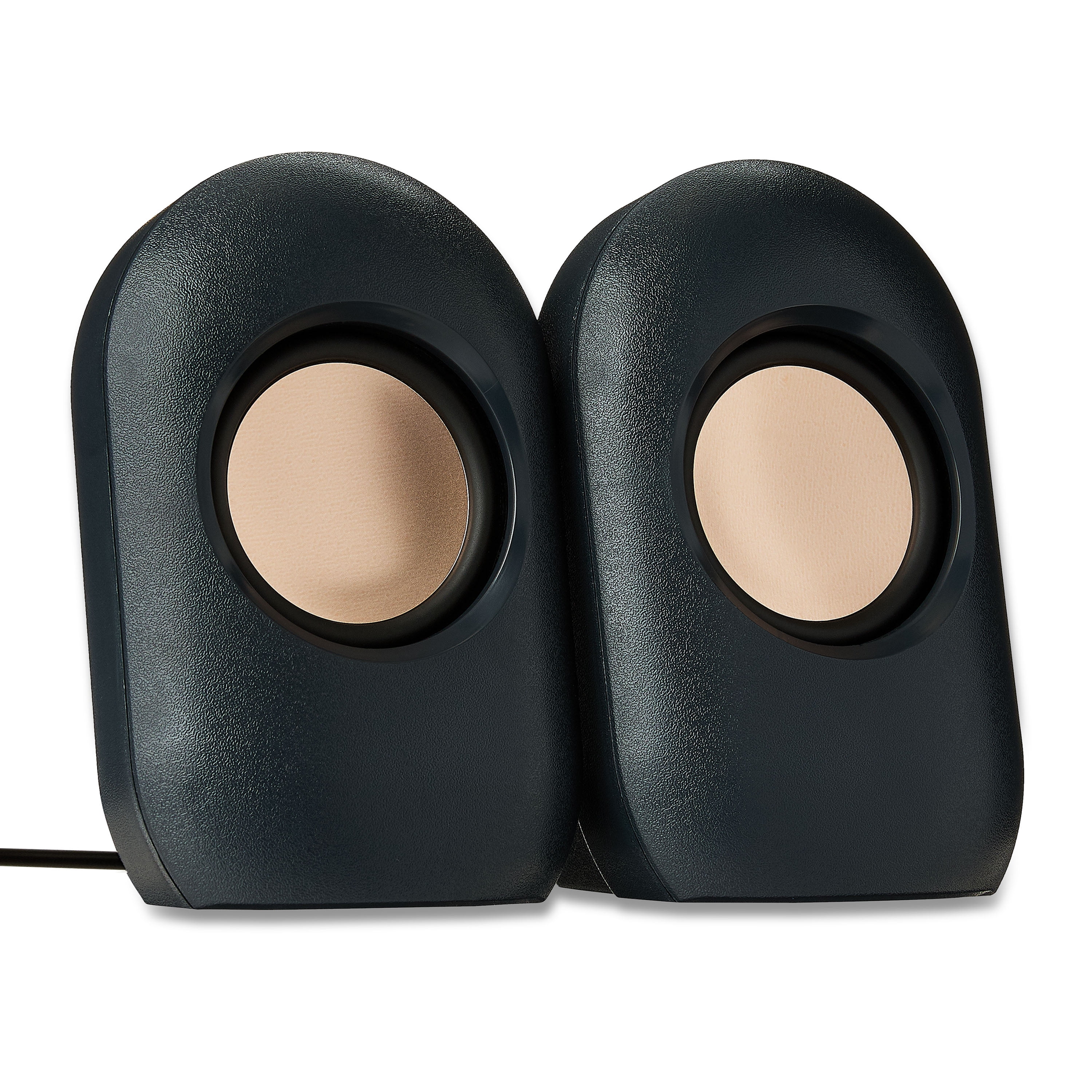 onn Stereo Speaker with Volume Controls, 3.6 ft 3.5mm Aux with USB Power Cable