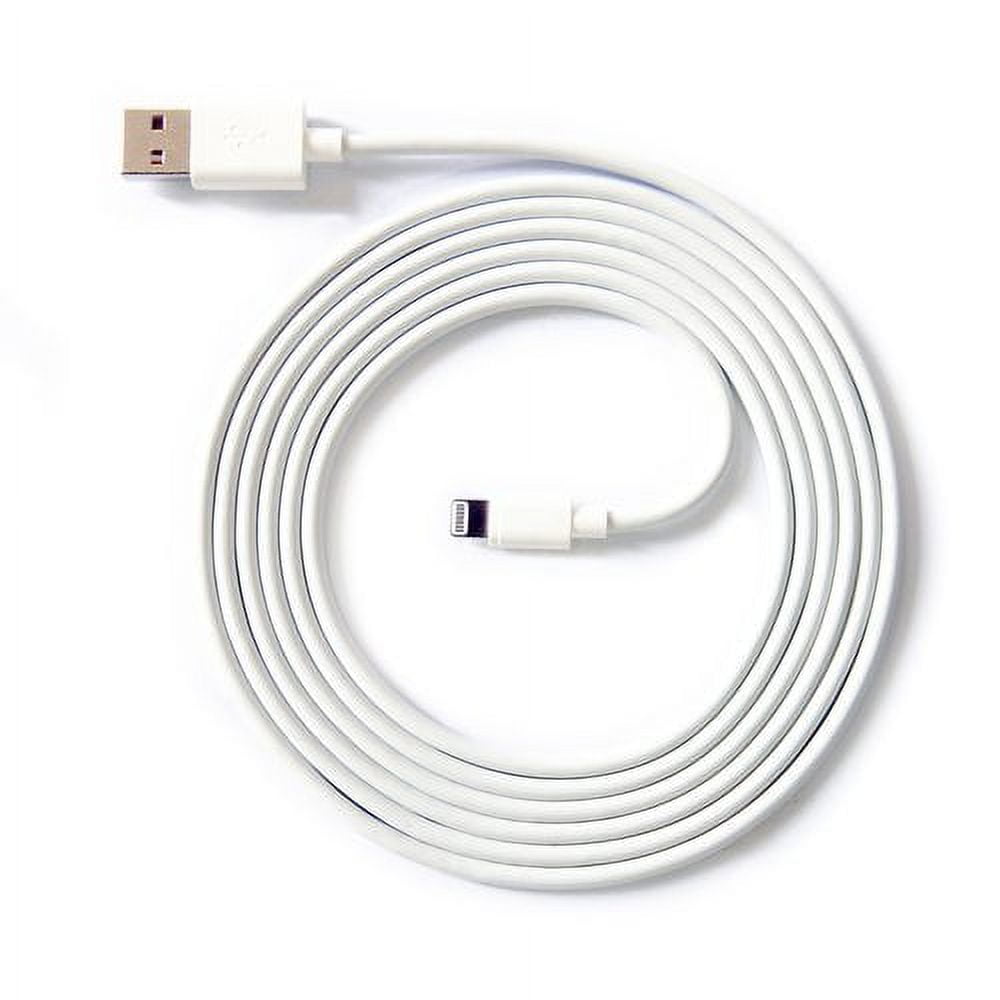 onn. Sync Charge Cable 6', White