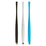 onn. Touch Pen Tablets Smartphone Styluses, Anti-Scratch Rubber Tips, 3 Count - Black, Blue, Gray