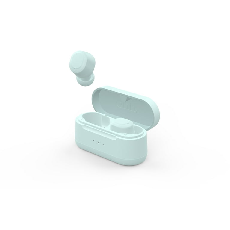 onn. True Wireless Earphones with Charing Case Aqua Walmart