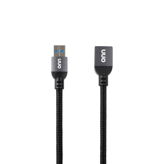 onn USB-A Male to Female Extension Cable (6 Feet) - 5Gbps Fast Data Sync, Nylon Braided