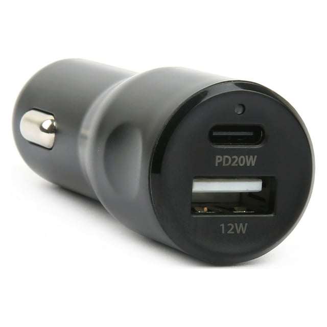 onn. USB C Car Charger, 32W 2Port Type C Compact Car Charger