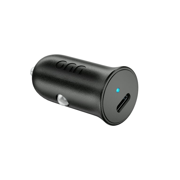 Onn+ 20W USB C Car Charger, Single USB C Port, Black
