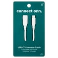 thumbnail image 1 of onn. USB-C Extension Cable, White, 6', 1 of 9