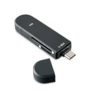 onn USB C/USB 2.0 Memory Card Reader for SD/Micro SD Cards
