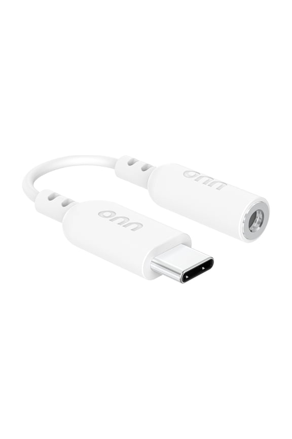 USB-C to 3.5 mm AUX Adapter, White - Compatible with iPhone 16 Series, iPhone 15 Series, Samsung Galaxy, Note, Pixel Devices iPad Pro, & More