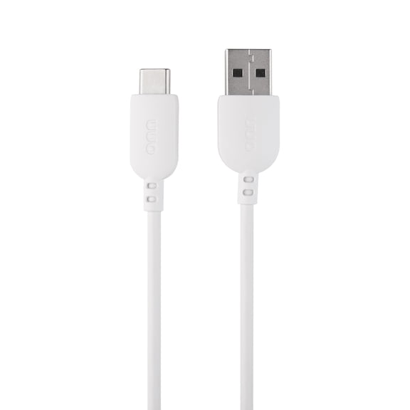 onn USB-C to USB-A Charging Cable, 6 ft, USB-IF Certified, for iPhone 15/16/17 and Galaxy Devices, White