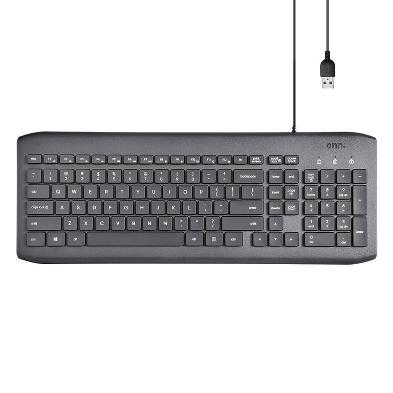 flydende T Comorama onn. USB Computer Keyboard with 104-Keys, 5 ft Cable, Windows and Mac  Compatible, Gray - Walmart.com