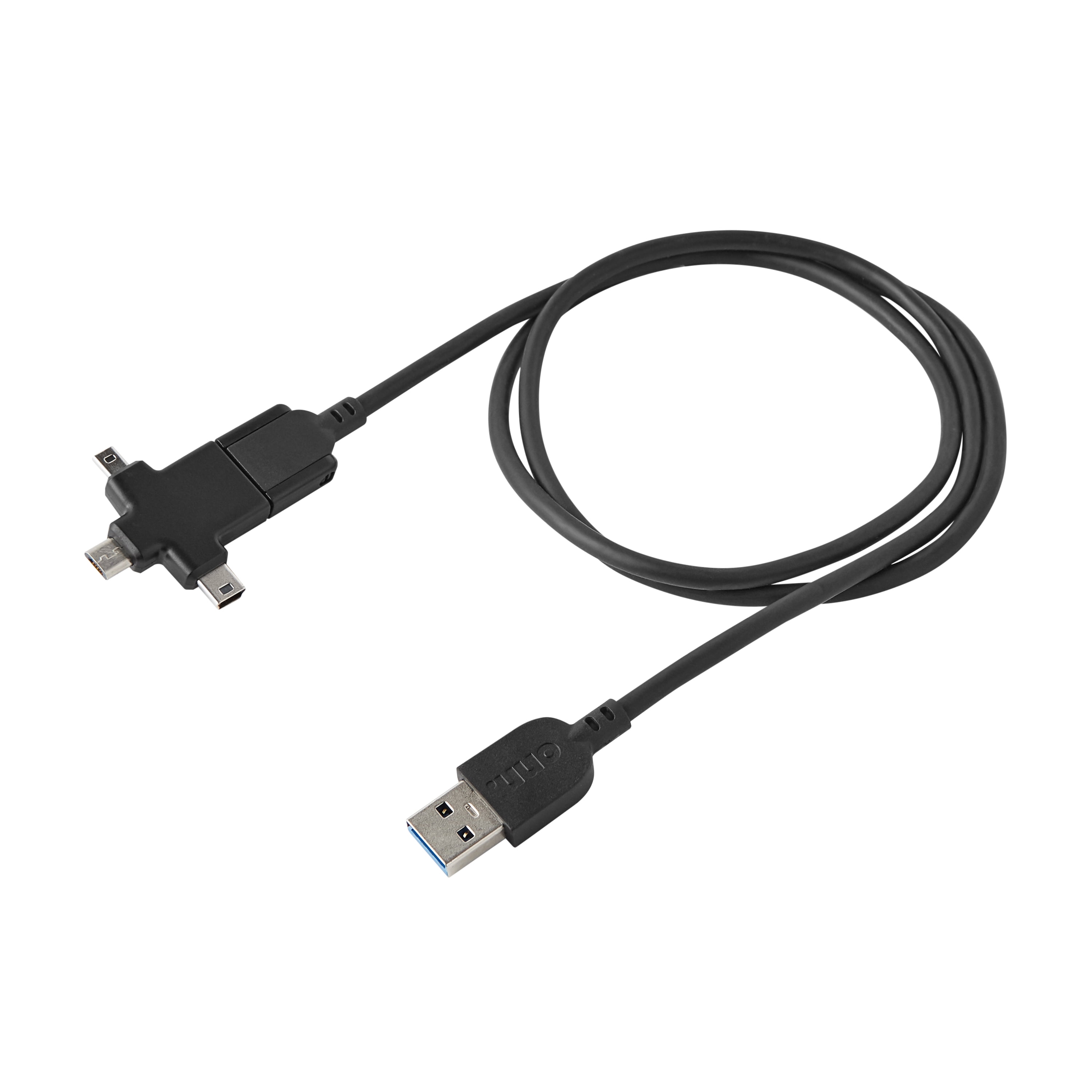 USB Universal Multi-Connector Cable with USB-C, Micro-USB, Mini-USB Mini-B Connectors, 3' - Walmart.com