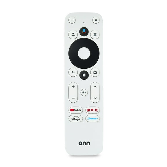 onn Voice Remote Compatible with onn Streaming Devices and Google TV, White