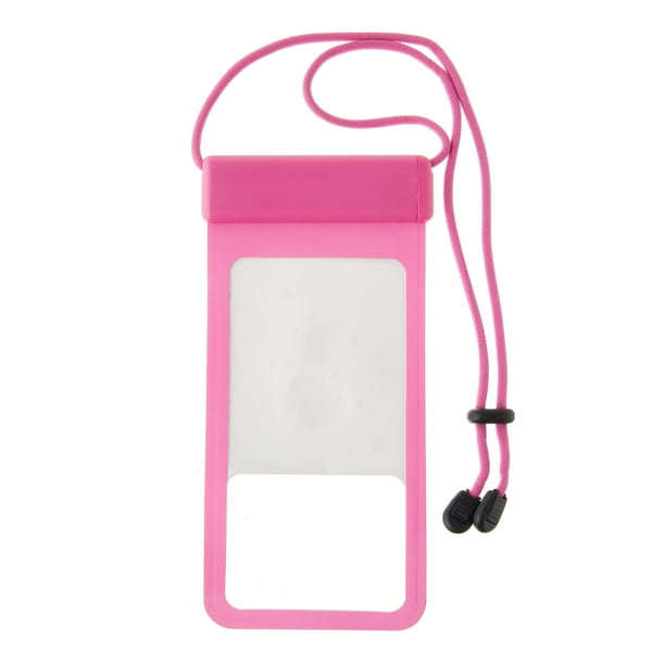 onn. Waterproof Phone Pouch with Adjustable Lanyard, Pink