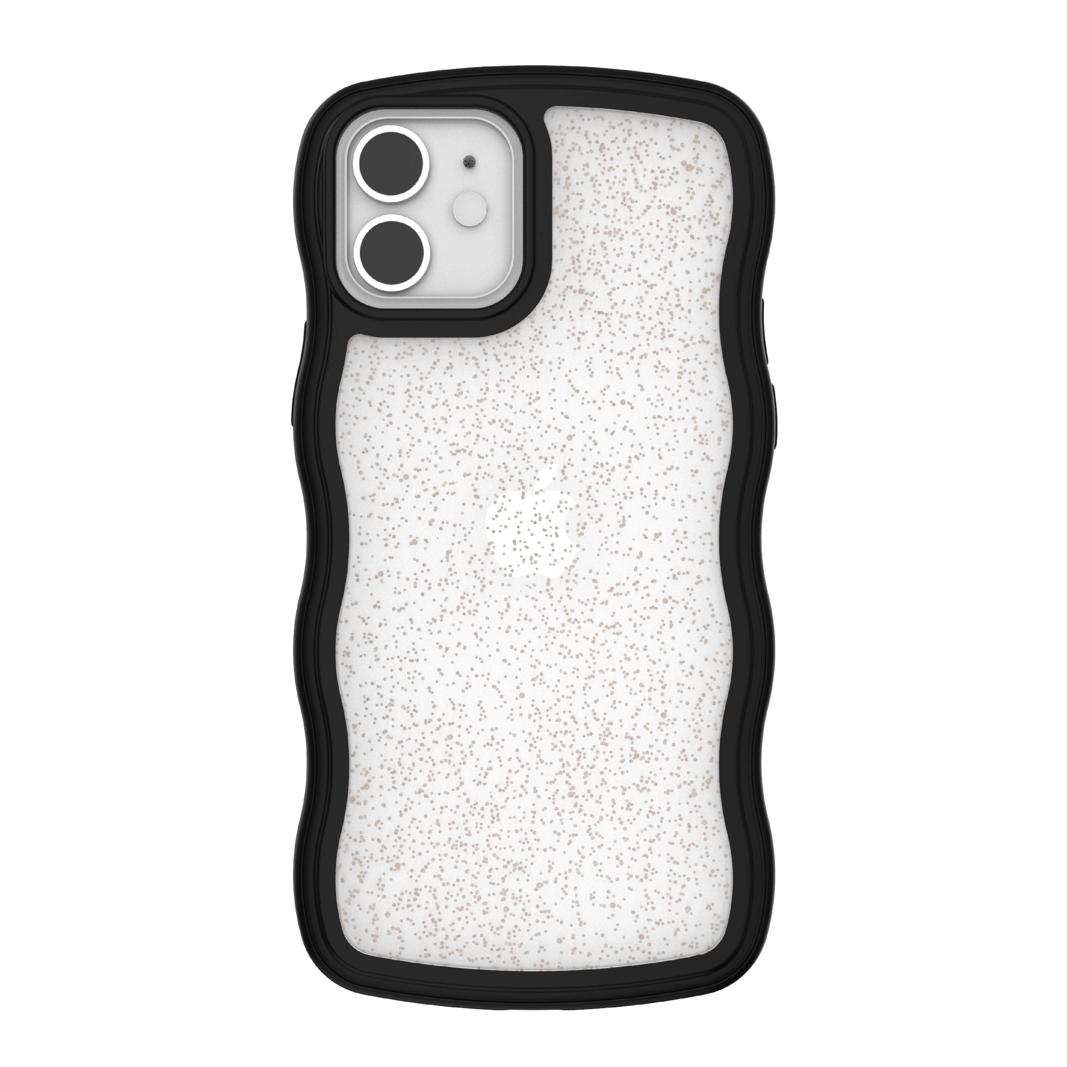 onn Wavy Grip Phone Case for iPhone 12 / iPhone 12 Pro - Black/Gold Glitter