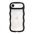 thumbnail image 1 of onn Wavy Grip Phone Case for iPhone Air - Black/Gold Glitter, 1 of 7