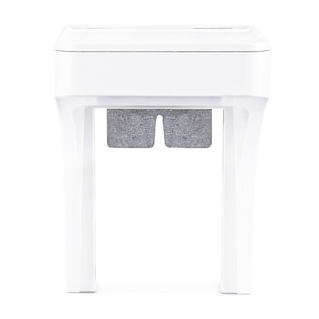 onn. White Outlet Shelf with Power Cord Storage Compartment
