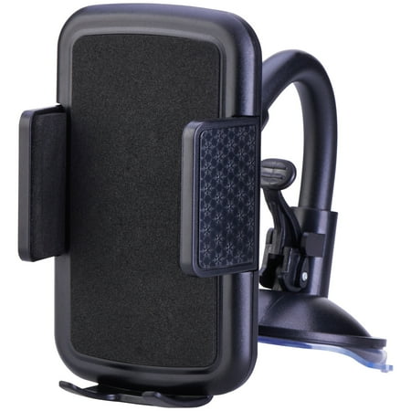 onn. Window or Dash Mount Mobile Device Holder, Sturdy Base for Secure Mount