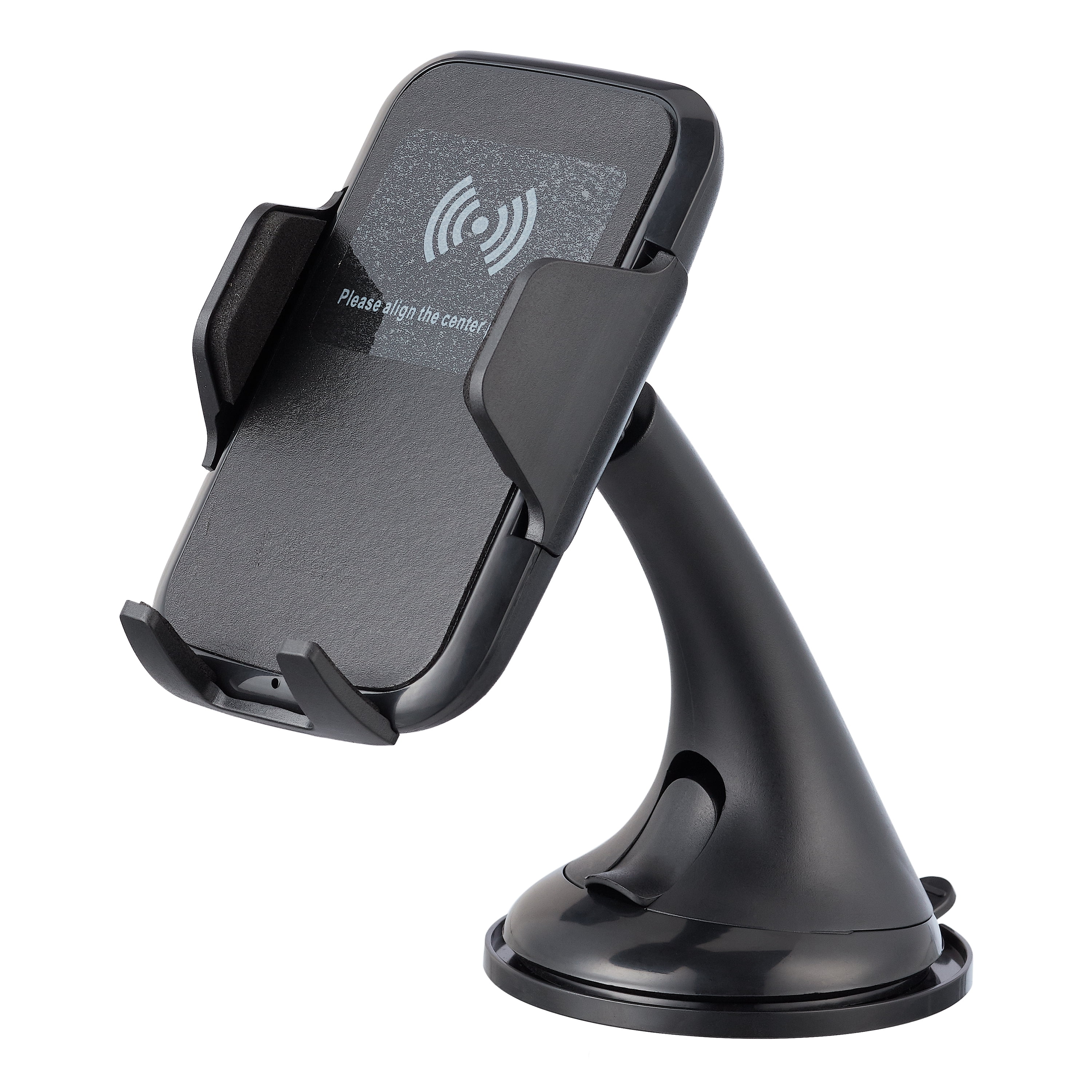 Windshield Dash Mount with QI Charging, Black