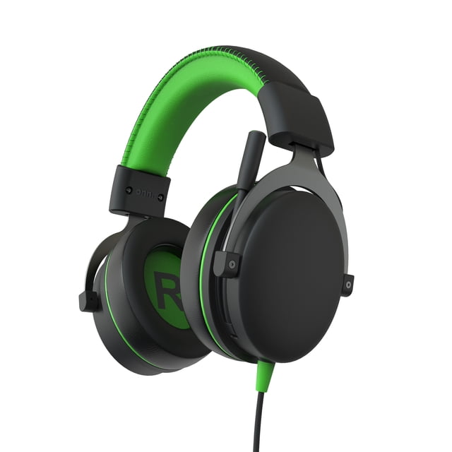 onn GT-02 XBX Wired Gaming Headset Compatible with Xbox, Black and Green