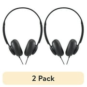 (2 pack) onn. Wired on-Ear Headphones, Black (New)