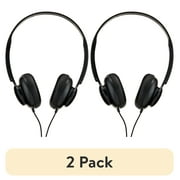 (2 pack) onn. Wired on-Ear Headphones, Black (New)