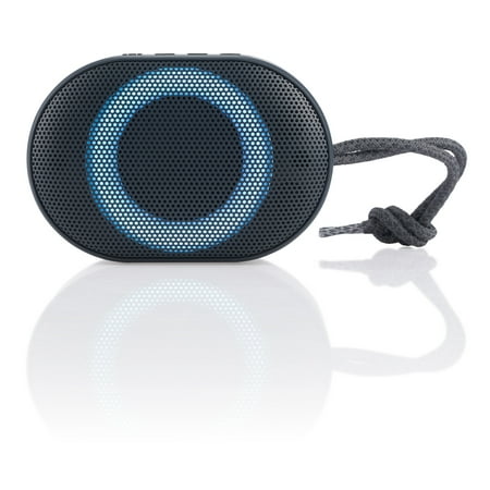 onn. Wireless Bluetooth Speaker with LED Lighting, Greystone