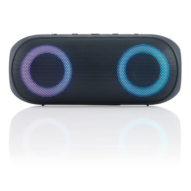 onn. Wireless Bluetooth Speaker with LED Lighting, Greystone