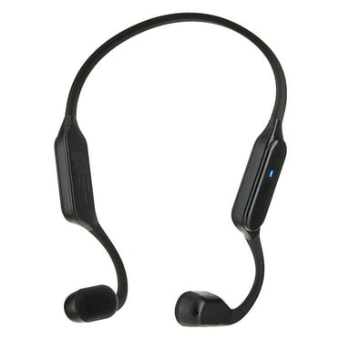 onn Wireless Bone Conduction Headphones with Storage Pouch, Black