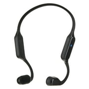onn Black Wireless Bone Conduction Headphones with Storage Pouch