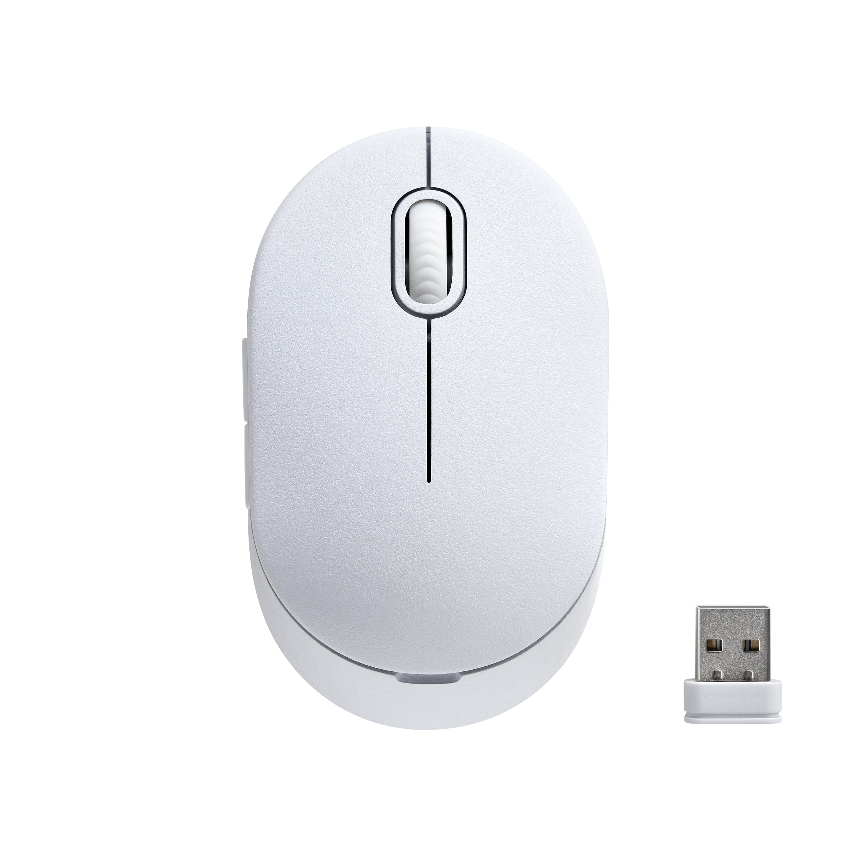 onn. Wireless Computer Mouse with Nano Receiver, 1600 DPI, White 