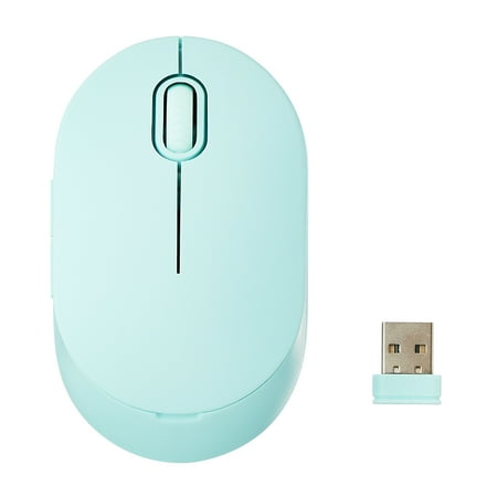 onn Wireless 5-button Mouse, 1600 DPI, 2.4 GHz USB-A Dongle, Teal
