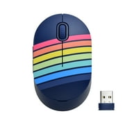 onn. Wireless Mouse with 5 Buttons and Scroll Wheel, 2.4 GHz with USB Nano Receiver, Blue