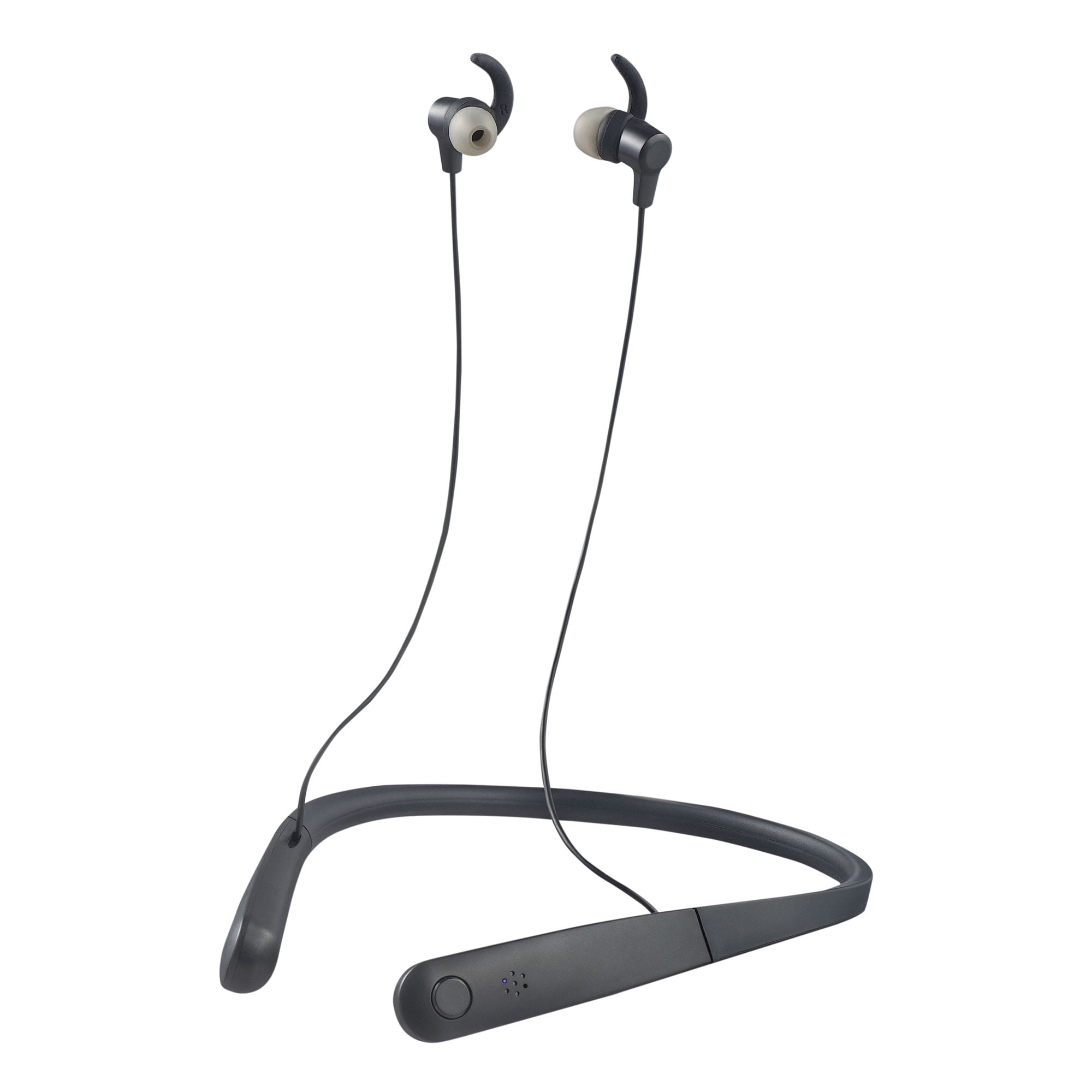 onn. Bluetooth In-Ear Headphones with Micro-USB Charging Cable, Black 