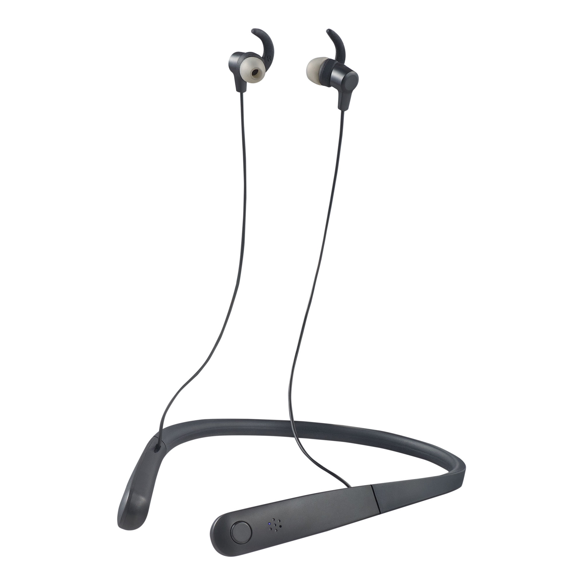 onn. Wireless Neckband Earphones, Black