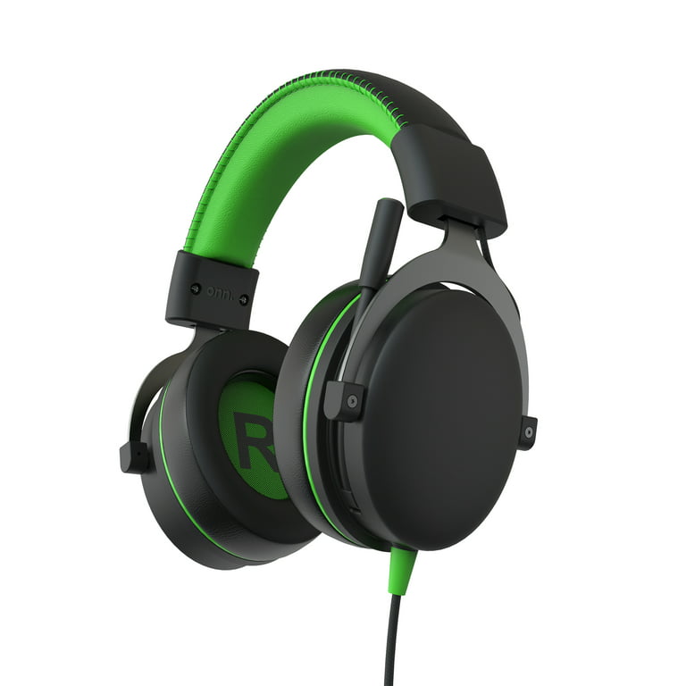 Vrijwel beklimmen Tub onn Xbox Wired Video Game Headset with 3.5mm Connector, Flip-to-Mute Mic,  Cooling Gel Earpads and 50mm Speakers - Black and Green - Walmart.com