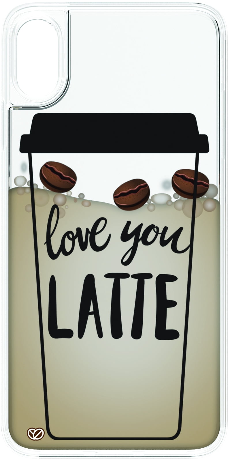  for Apple iPhone Xs/X Coffee Lover Valentine's Hearts Pink  Drink Latte Phone Case Cover : Cell Phones & Accessories