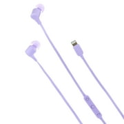onn. in-Ear Earbuds with Microphone and Lightning Connector, Lilac (New)