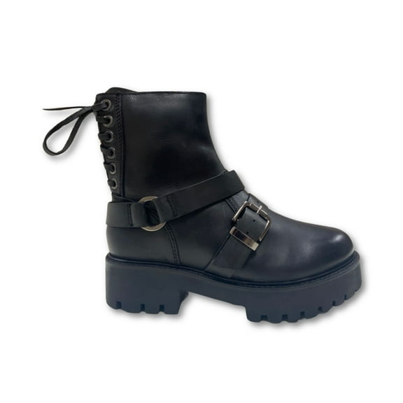 Claire Black Biker Boots