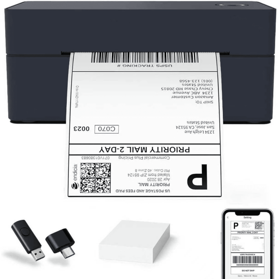 ooiloln 4x6 Direct Thermal Label Printer Portable Bluetooth Label Maker