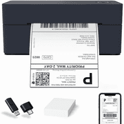 ooiloln Bluetooth Thermal Shipping Label Printer, Wireless 4x6 Label Printer Compatible with Android, iPhone, Windows & Mac