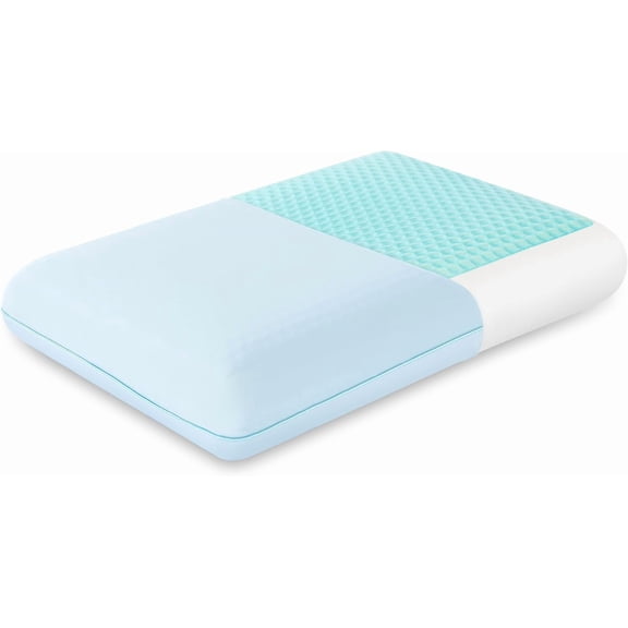 ooling Gel Memory Foam Pillow - Reversible Cooling Cover, Neck Support for Side, Back and Stomach Sleepers, Removable & Machine Washable, All-Season Comfort, Standard Size