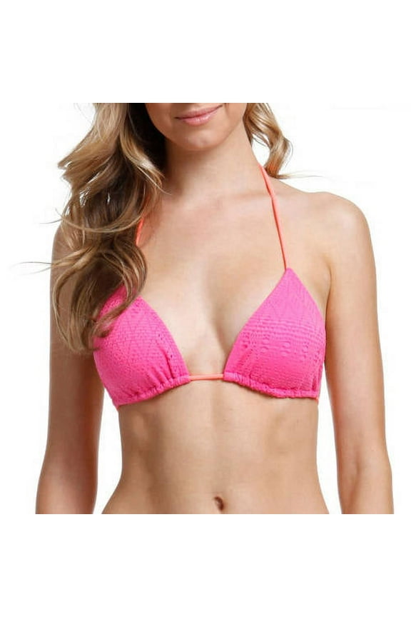 ^^op Juniors Crochet Triangle Bikini Top