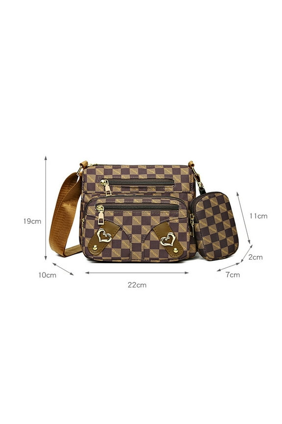 Bags for Women, Checkered Crossbody Bag Large Nylon Belt Purse Fanny Packs, Checkered Handbags Wallets for Women,B