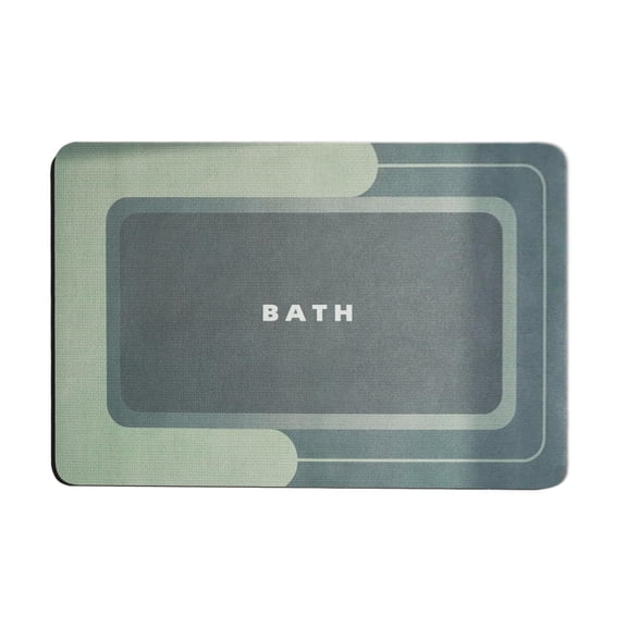 openpig Bath Mat Rugs, Non Slip Quick Dry Bathroom Mats Super Absorbent Rubber Bath Mats, Bathroom Rugs Shower Mat for Bathroom, Bathtub, Shower and Sink (16"x24",Green)