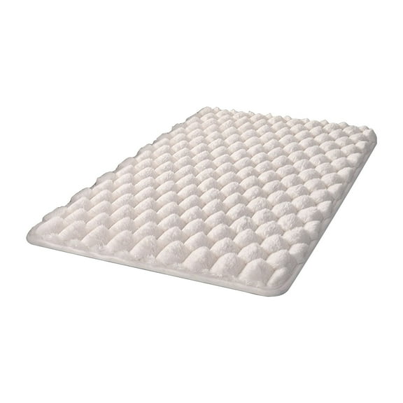 openpig Bathroom Rugs, Bath Rug Soft Short Plush Bath Mat Soft Shower Mat Water Absorbent Shower Mat Quick Dry Machine Washable(White,16" x 24")