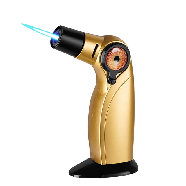 openpig Butane Torch, Kitchen Torch Cooking Torch with Safety Lock & Adjustable Flame for Cooking, BBQ, Baking, Brulee, Creme (Butane Not Included) Gold