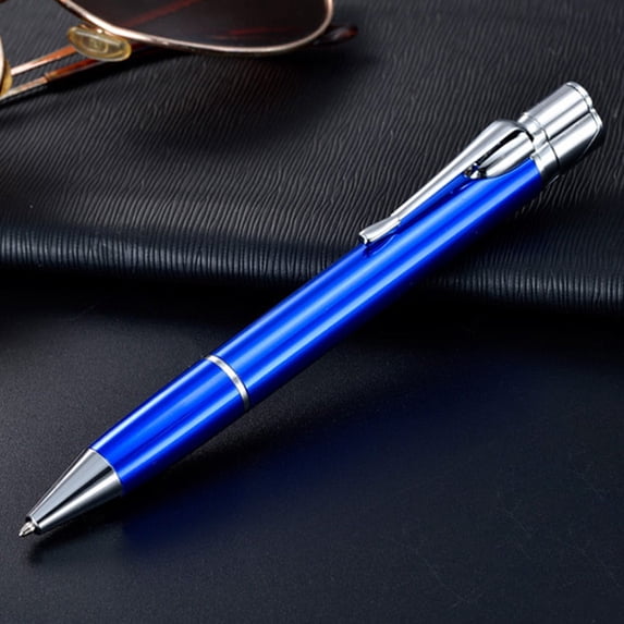openpig Butane Torch Lighter - Ballpoint Pen Lighter, Windproof Torch, Green Flame Cool Lighter for Candle Camping BBQ Kitchen, Mens Gifts (Without Gas) (Blue)