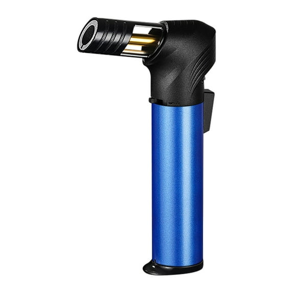 openpig Butane Torch Lighter, Kitchen Torch with Adjustable Flame & Safety Buckle, Refillable Torch for Baking, Resin Art, Butane Gas Not Included, Blue