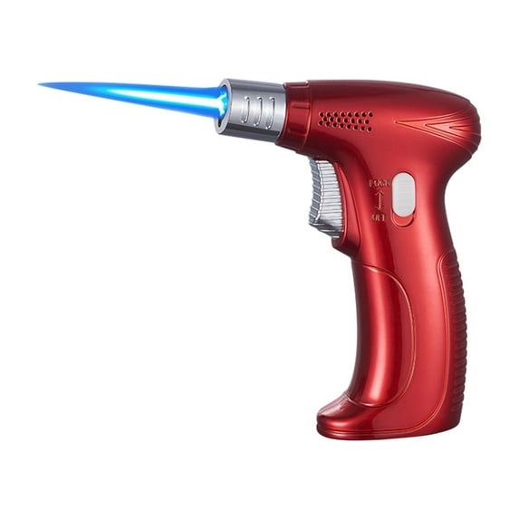 openpig Butane Torch Lighter, Kitchen Torch – Refillable butane torch Lighter with Safety Lock & Adjustable Flame, Culinary Blow Torch for Cooking, Red, Butane Gas Not Included